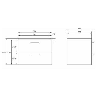 Тумба под раковину Cersanit LARA 60 БЕЛЫЙ SZ-LARA-CO60/Wh