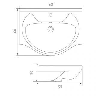 Мебельная раковина Santek Байкал 1WH109652 60см белый