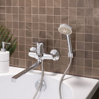 Смеситель для ванны с душем РМС SL55-006EK хром