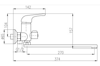 Смеситель для ванны Rav Slezak  SAZAVA SA053.5 хром