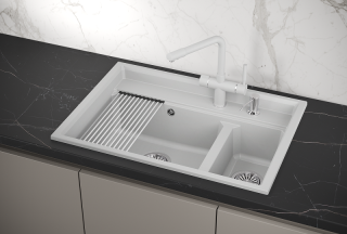 Мойка кухонная Granula Kitchen Space 7302, АРКТИК