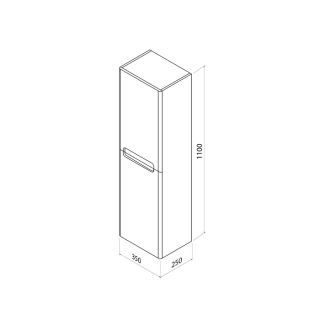 IDDIS Edifice Пенал подвесной 35 см белый EDI35W0i97