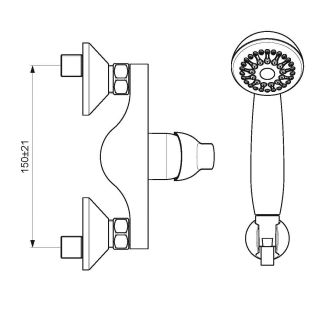 Смеситель Vidima Fine BA387AA для душа