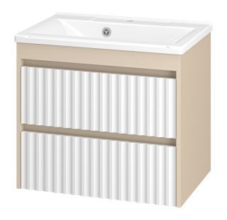 Подвесная тумба под раковину Brevita Balaton BAL-06065-03-012Я 65см белый/бежевый