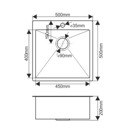 Мойка D5050H Melana ProfLine 3,0/200 сатин