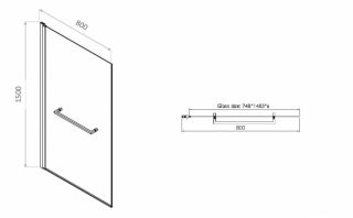Шторка для ванны Allen Brau Priority 3.31024.BA серебро браш