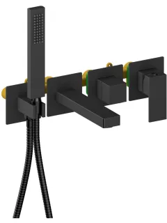 Смеситель для ванны Aquatek Либра AQ1644MB черный