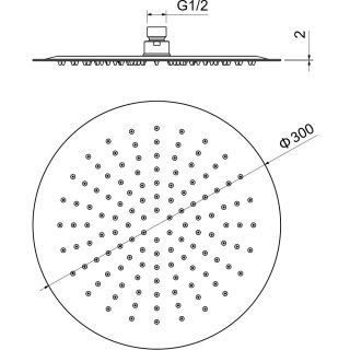 Верхний душ Aquatek AQ2075BG 30 см шлифованное золото