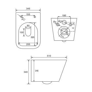 Унитаз подвесной IDDIS Bild белый BILRDSEi25