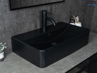 Раковина Gid Bm1344 53361 накладная черная матовая 61x35.5x14