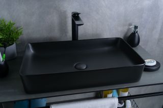 Раковина Gid Bm9396 53344 накладная черная матовая 60x34x11