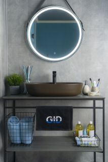 Раковина Gid Br1346 53342 накладная коричневая матовая 61x41x14