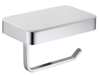 Бумагодержатель ABBER Westen AA1730 с полкой для телефона хром