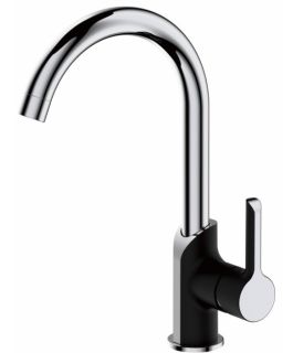 Смеситель для кухни Haiba HB70805-7 чёрный/хром