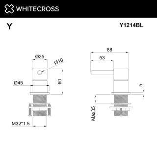 Встраиваемый смеситель для раковины WHITECROSS Y Y1214GLB брашированное золото