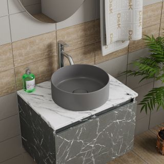 Раковина накладная DQ Matrix DT1391506 35см графит