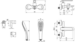 Смеситель для ванны Lemark Melange LM4934CW белый/хром