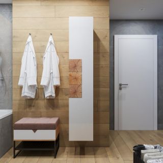 Пенал Бриклаер Форест 4627125416712 35 см дуб золотой/белый