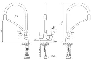 Смеситель для кухни Paulmark Siegen Si213111-NI никель
