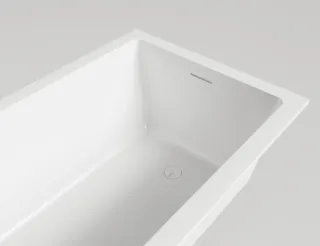 Ванна из искусственного камня Salini Cascata Kit S-Stone 104523M 180x80см белый матовый