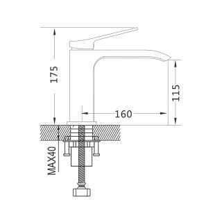 Смеситель для раковины Shevanik S4001 хром