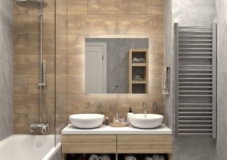 Зеркало с холодной подсветкой Art&Max Perugia 80см AM-Per-800-800-DS-F