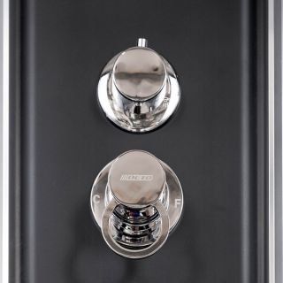 Душевая кабина Deto BМ4510 стандартная BLACK 100х100х220 см