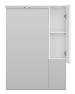 Зеркальный шкаф с подсветкой Misty Чегет 75см правый белый