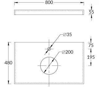Столешница Kerama Marazzi Canaletto Про Чементо CN80.DD506920R 80 см бежевый матовый