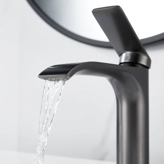 Смеситель для раковины Shevanik S4101T оружейная сталь