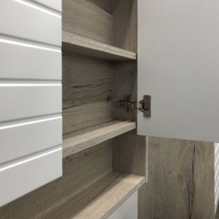 Тумба Comforty Клеон 75Н белый/дуб дымчатый 00-00004758