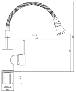 Смеситель для кухни ESKO Kitchen KF519B черный