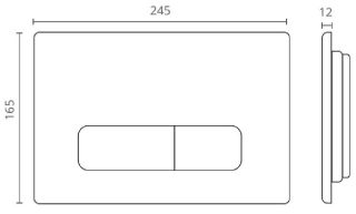Кнопка смыва Ctesi Keen BK0202102 чёрный