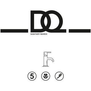 Смеситель для ванны с душем DQ Dortmund короткий излив черный (DA1713205)