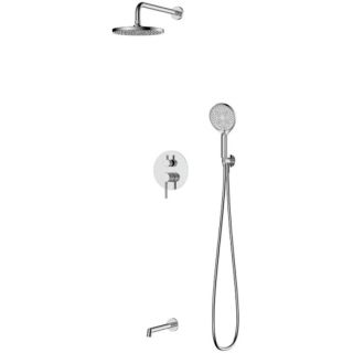 Душевая система DQ для ванны и душа Stuttgart встраиваемая с изливом хром (DA1775601)