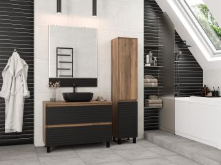 Зеркало Brevita Dakota DAK-02080 80см чёрный