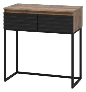 Консоль под раковину на металлокаркасе Brevita Dakota DAK-019080-19-022Я 80см дуб Галифакс олово/чёрный