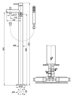 Смеситель для ванны Rav Slezak Seina SE949.5Z золото