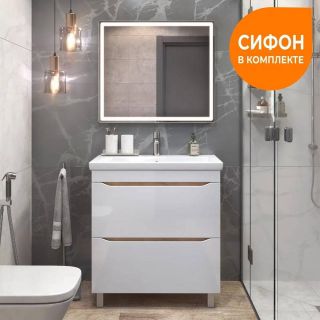 Тумба под раковину напольная Vigo Grani 203 80 см дуб золотой