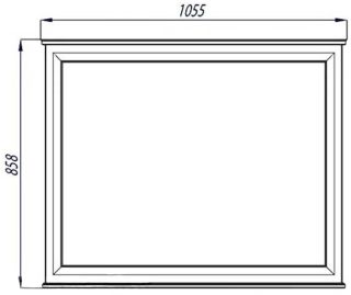 Зеркало Акватон Беатриче 105см слоновая кость 1A187302BEM60