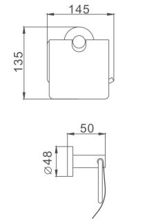 Держатель для туалетной бумаги Haiba HB8703 чёрный матовый