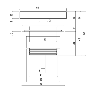 Донный клапан для раковины Salini S-Sense 16721WG D 602 белый глянцевый