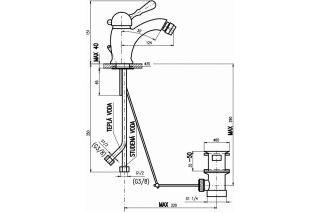 Смеситель для биде Rav Slezak Labe L445.5SM бронза