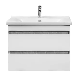 Тумба под раковину Aquanika Base AQB784352RU114 80 см бетон/белый