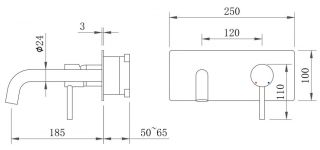 Встраиваемый смеситель для раковины Berges Ventas R 076009 хром