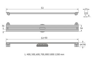 Душевой лоток Berges Super Slim 090078 50см хром матовый