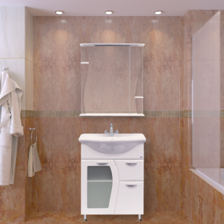 Напольная тумба под раковину Misty Дрея 65см белый