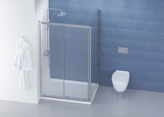 Душевой уголок BelBagno DUE 120x90см хром DUE-AH-1-120/90-C-CR