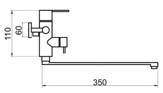 Смеситель для ванны с душем РМС SUS124BL-006EP чёрный