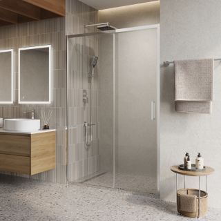 Душевая дверь BelBagno LUCE-BF-1-130-C-Cr хром